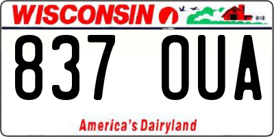 WI license plate 837OUA