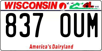 WI license plate 837OUM