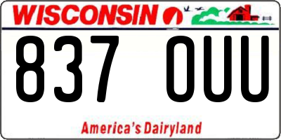 WI license plate 837OUU