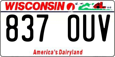 WI license plate 837OUV