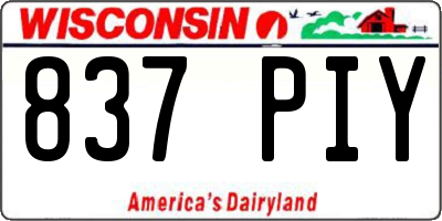 WI license plate 837PIY