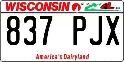 WI license plate 837PJX