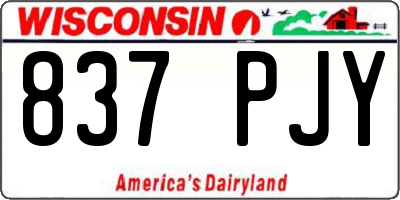 WI license plate 837PJY