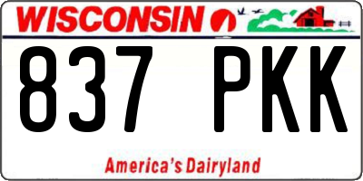 WI license plate 837PKK