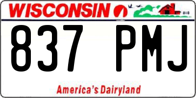 WI license plate 837PMJ