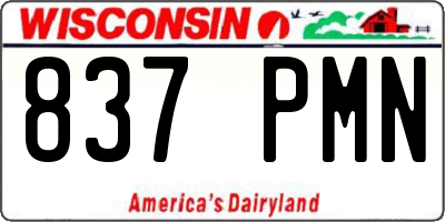 WI license plate 837PMN