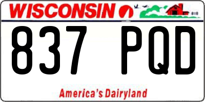 WI license plate 837PQD