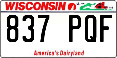 WI license plate 837PQF