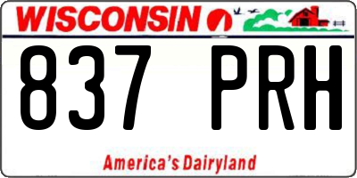 WI license plate 837PRH