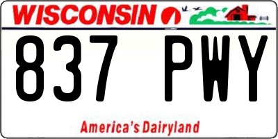 WI license plate 837PWY