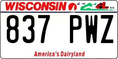 WI license plate 837PWZ