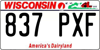 WI license plate 837PXF