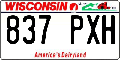 WI license plate 837PXH