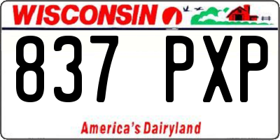 WI license plate 837PXP