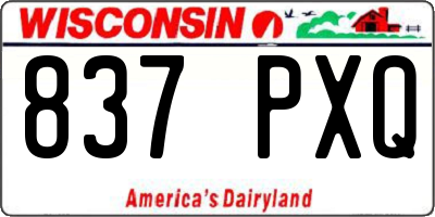 WI license plate 837PXQ