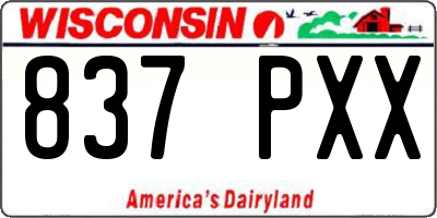WI license plate 837PXX