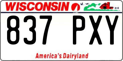 WI license plate 837PXY