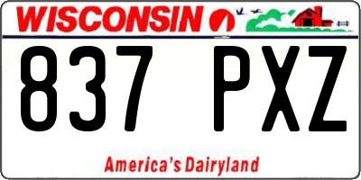 WI license plate 837PXZ