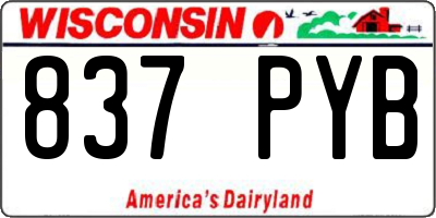 WI license plate 837PYB