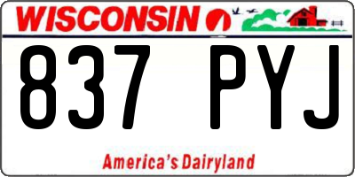 WI license plate 837PYJ