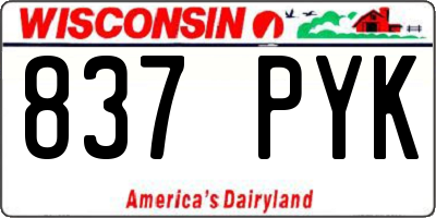 WI license plate 837PYK