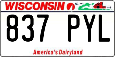 WI license plate 837PYL