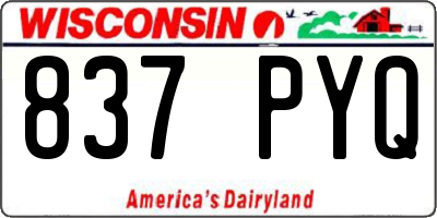 WI license plate 837PYQ