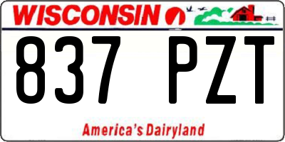 WI license plate 837PZT