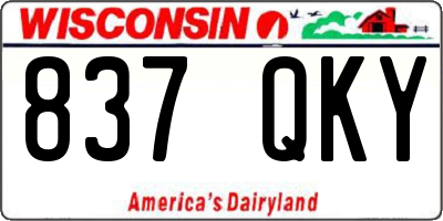 WI license plate 837QKY