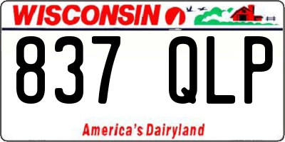 WI license plate 837QLP
