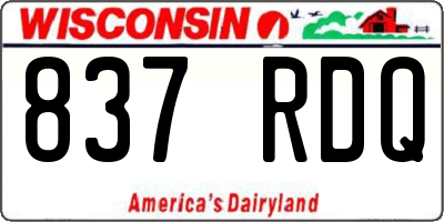 WI license plate 837RDQ