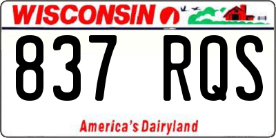 WI license plate 837RQS