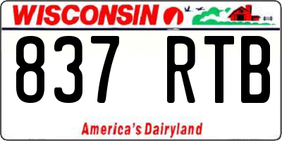 WI license plate 837RTB