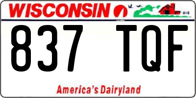 WI license plate 837TQF