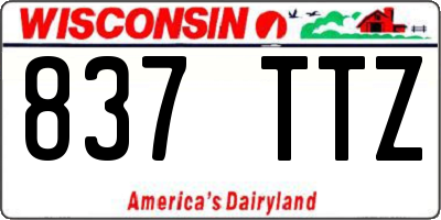WI license plate 837TTZ