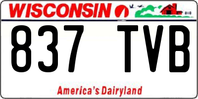 WI license plate 837TVB