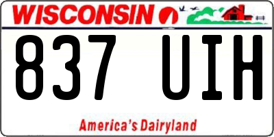 WI license plate 837UIH