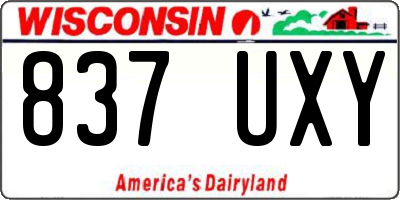 WI license plate 837UXY