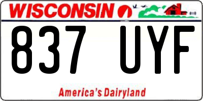 WI license plate 837UYF