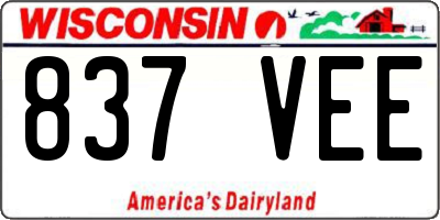 WI license plate 837VEE