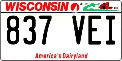 WI license plate 837VEI
