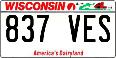 WI license plate 837VES