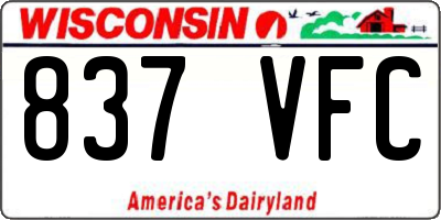 WI license plate 837VFC