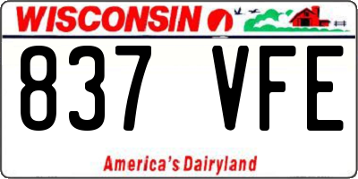 WI license plate 837VFE