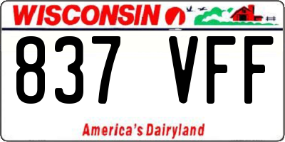 WI license plate 837VFF