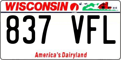 WI license plate 837VFL