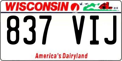 WI license plate 837VIJ