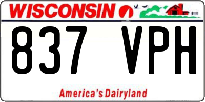 WI license plate 837VPH
