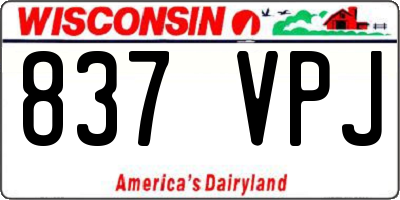 WI license plate 837VPJ