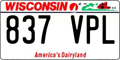 WI license plate 837VPL